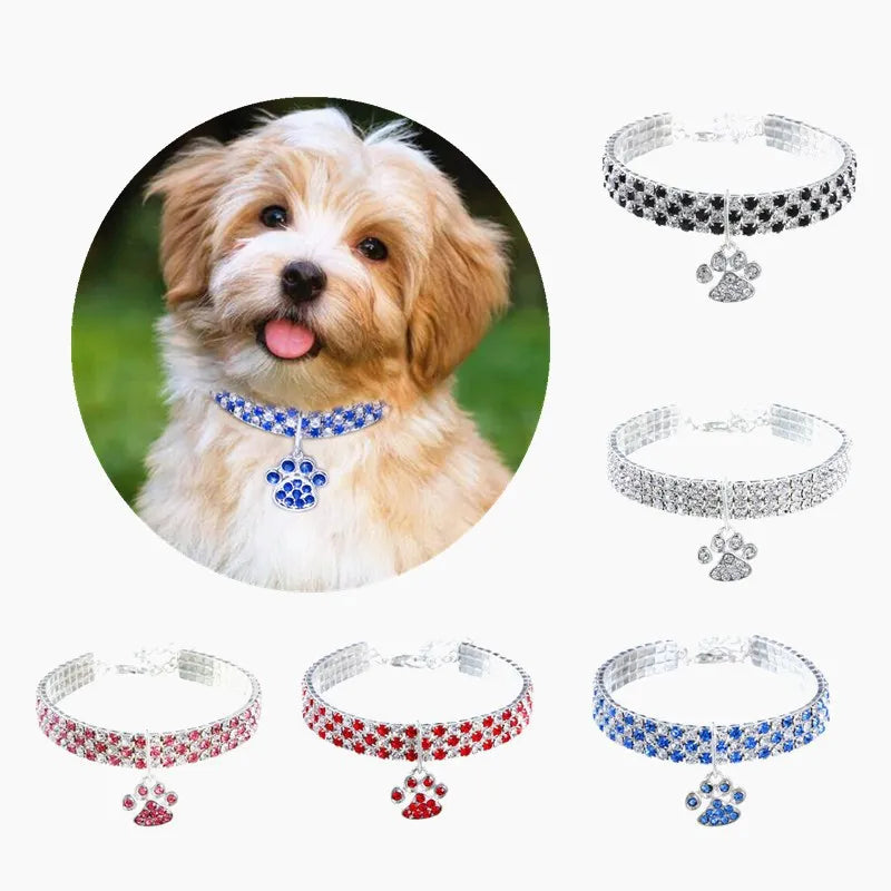 Glowing Rhinestone Pet Collar