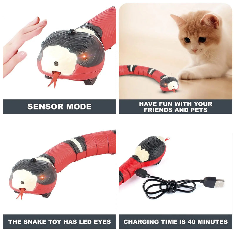 Interactive Snake Toy for Cats - USB Rechargeable