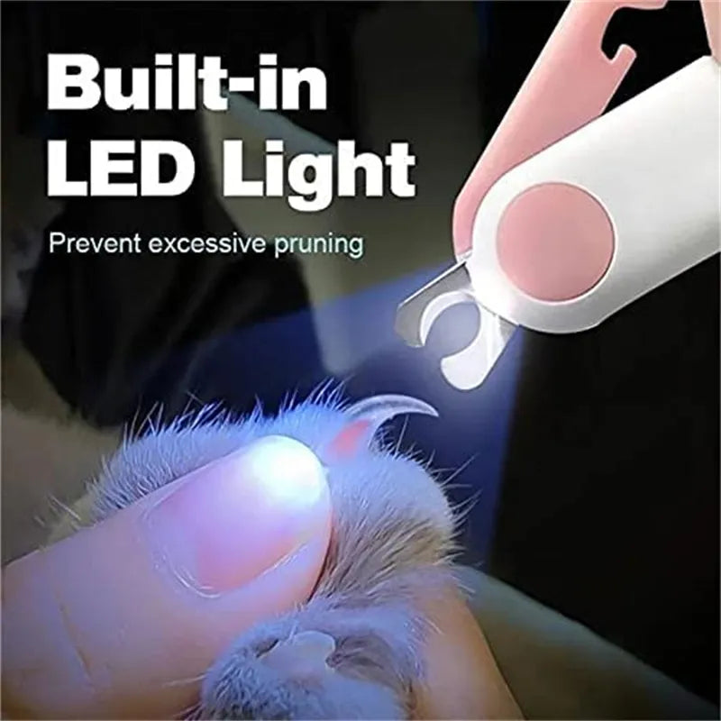 Professional Cat Nail Clipper Cutter with LED Light