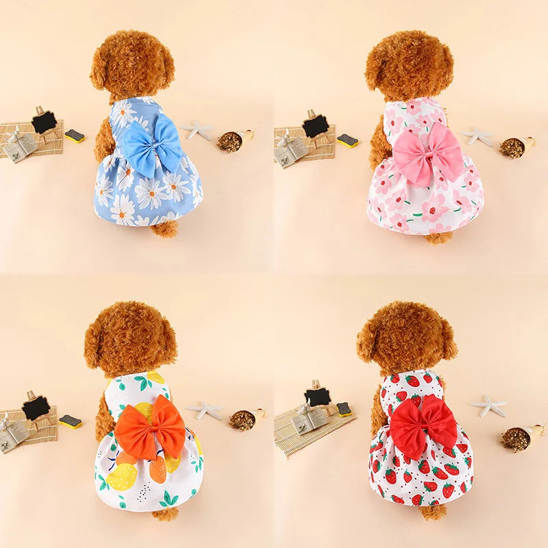 Summer Fruit and Floral Pet Dress