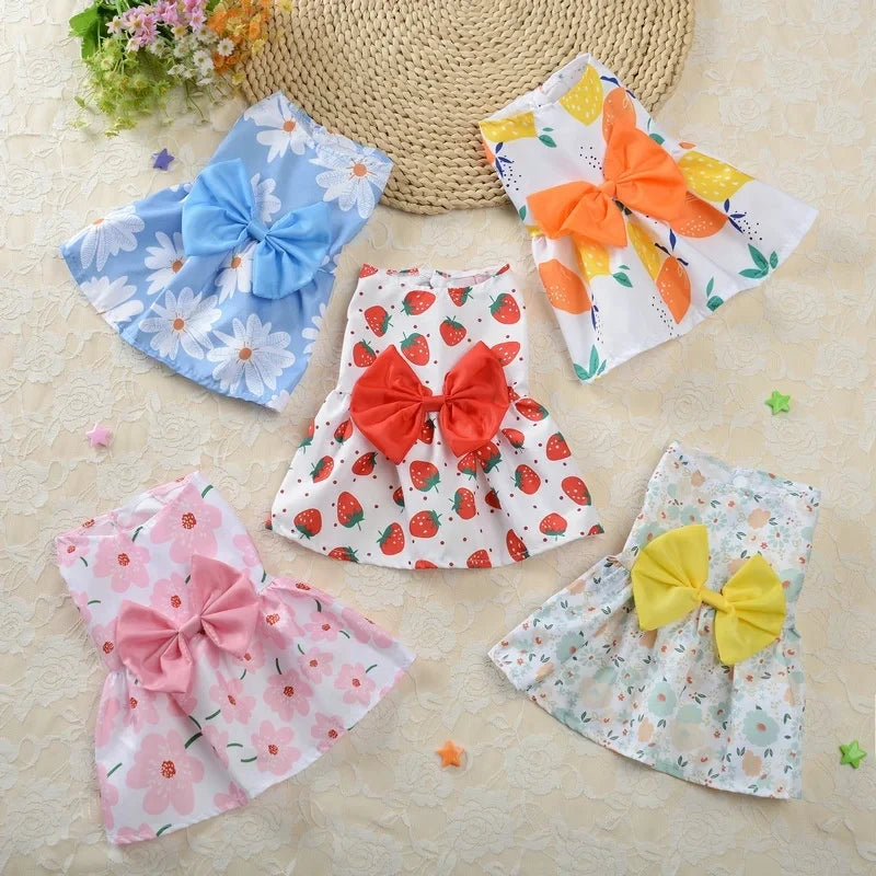 Summer Fruit and Floral Pet Dress