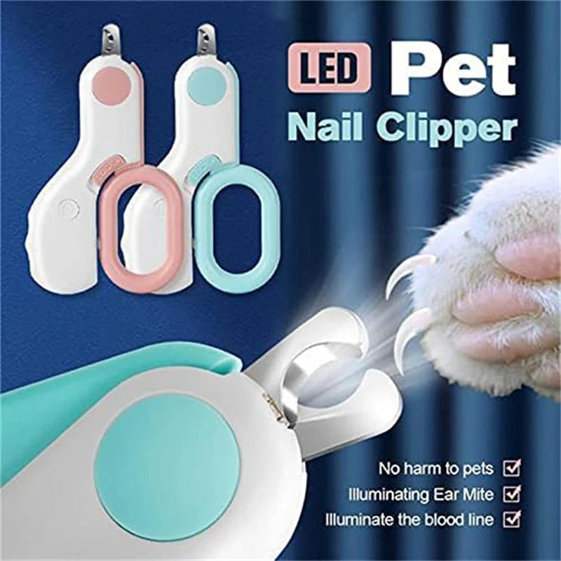 Professional Cat Nail Clipper Cutter with LED Light