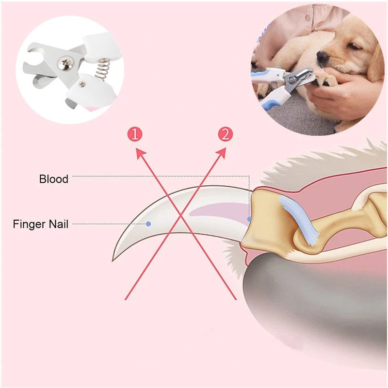 Professional Cat Nail Clipper Cutter with LED Light