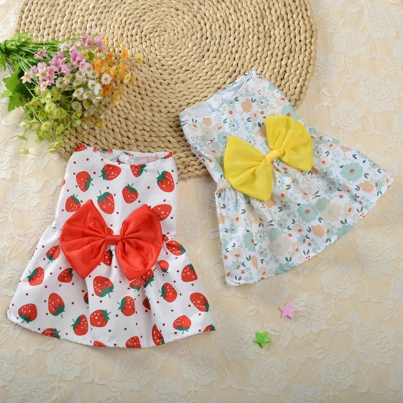 Summer Fruit and Floral Pet Dress