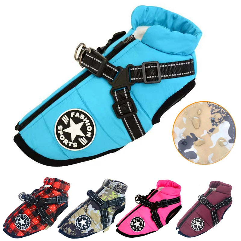 Reflective Waterproof Dog Harness Jacket