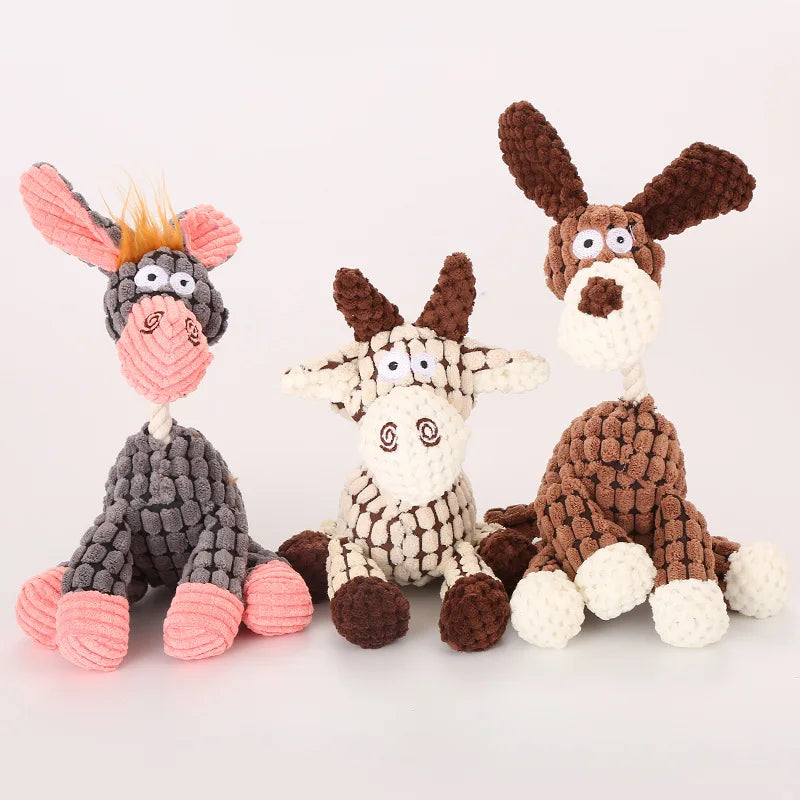 Donkey Pal Corduroy Chew Toy